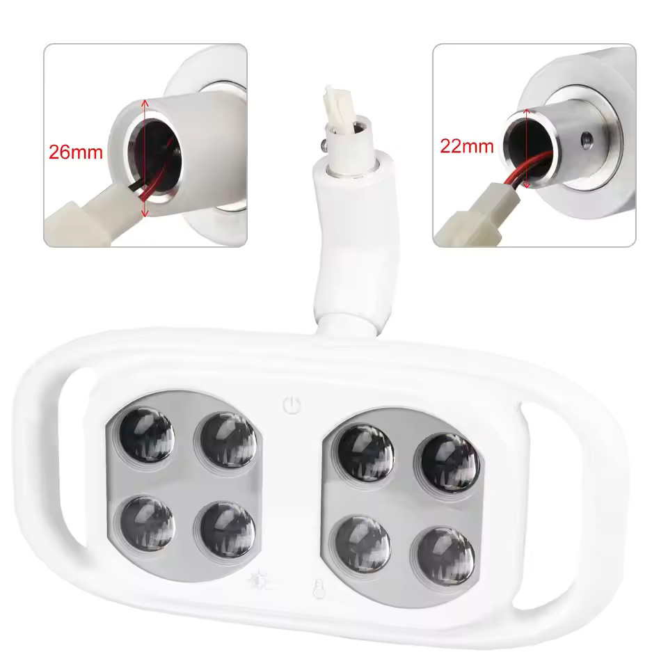 Dental Chair Light Infrared Inductive Oral Light Lamp 8LED 10W Dual-Color Adjustable